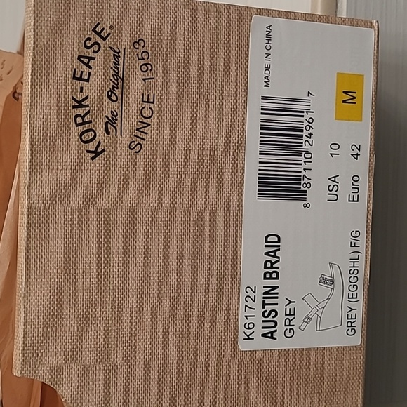 Kork-Ease Austin Braided platform sandal, grey, new in box - Picture 6 of 6